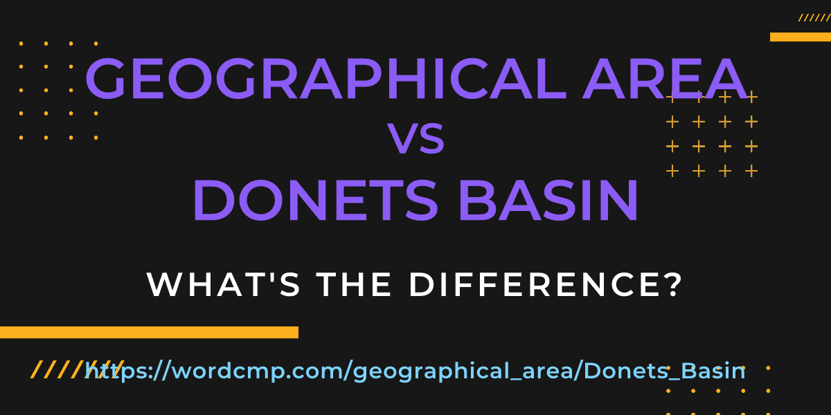 Difference between geographical area and Donets Basin