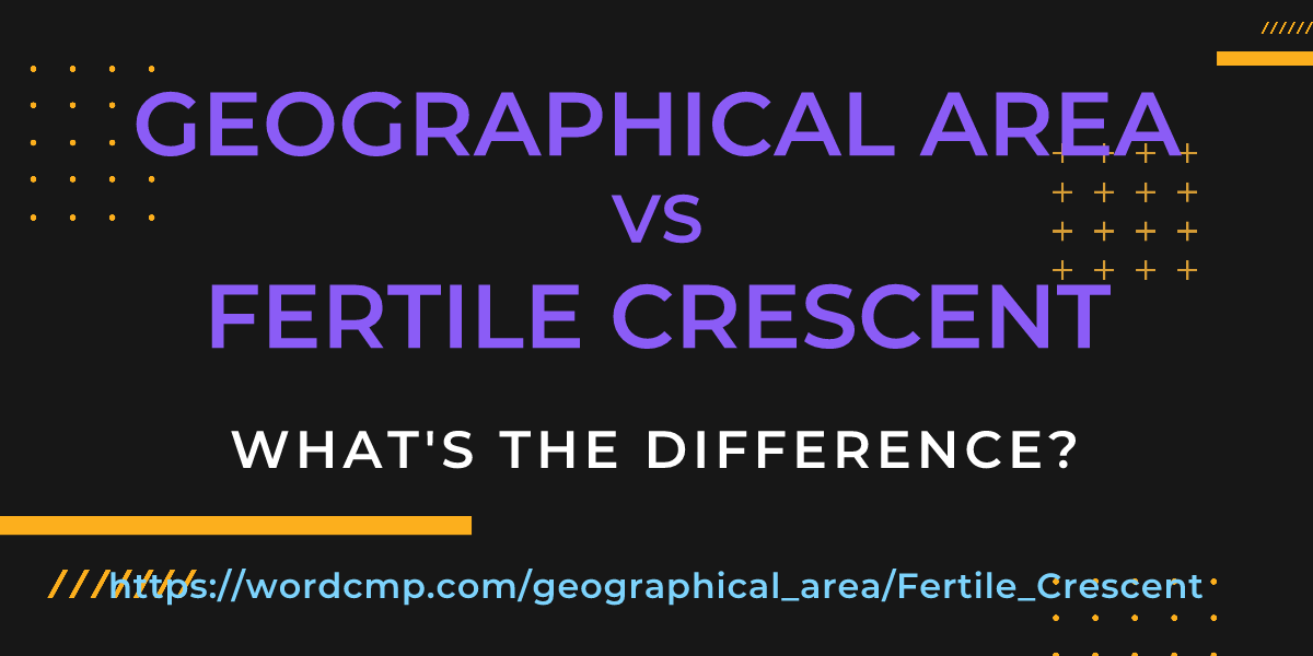 Difference between geographical area and Fertile Crescent