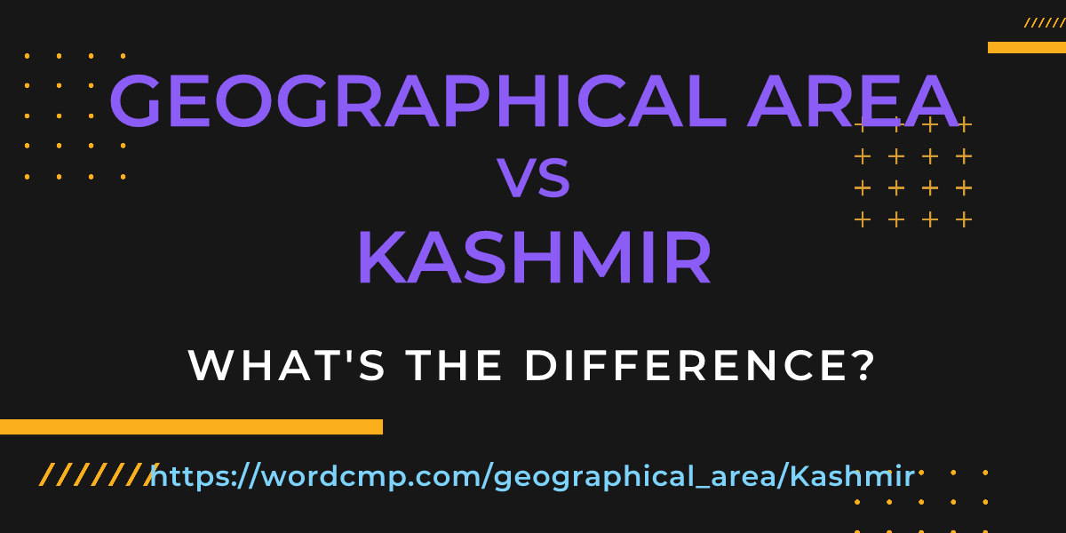 Difference between geographical area and Kashmir
