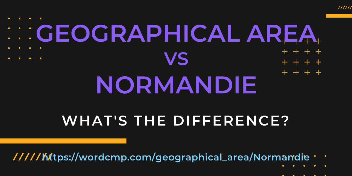 Difference between geographical area and Normandie
