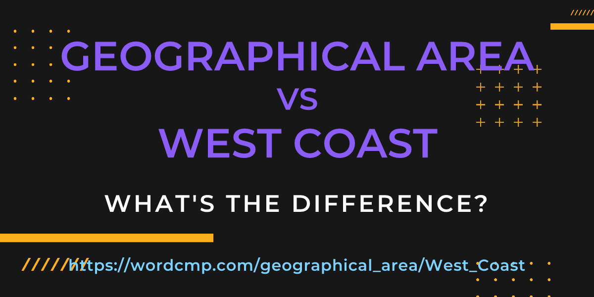 Difference between geographical area and West Coast