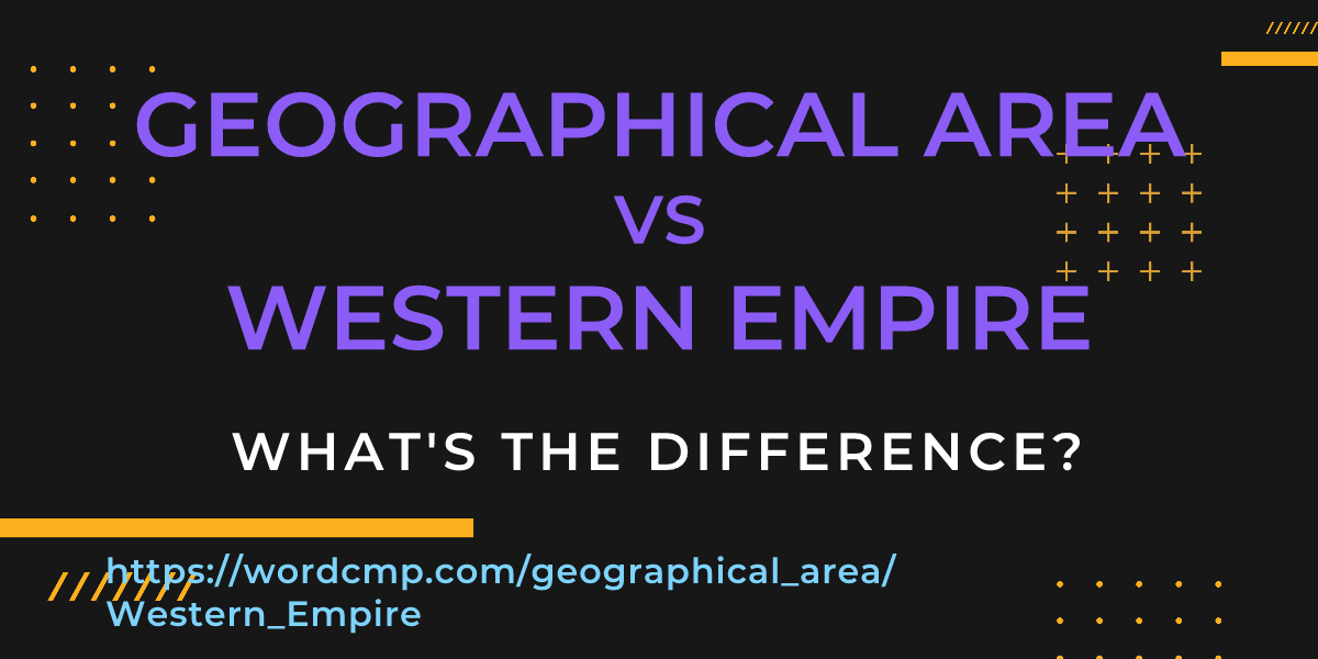 Difference between geographical area and Western Empire