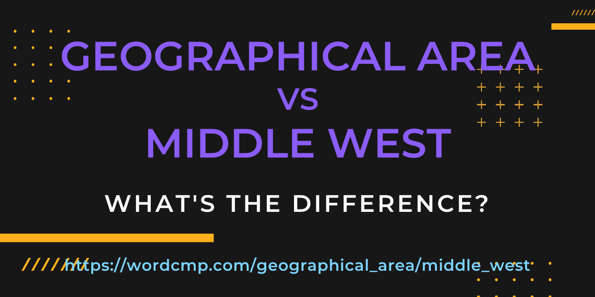 Difference between geographical area and middle west
