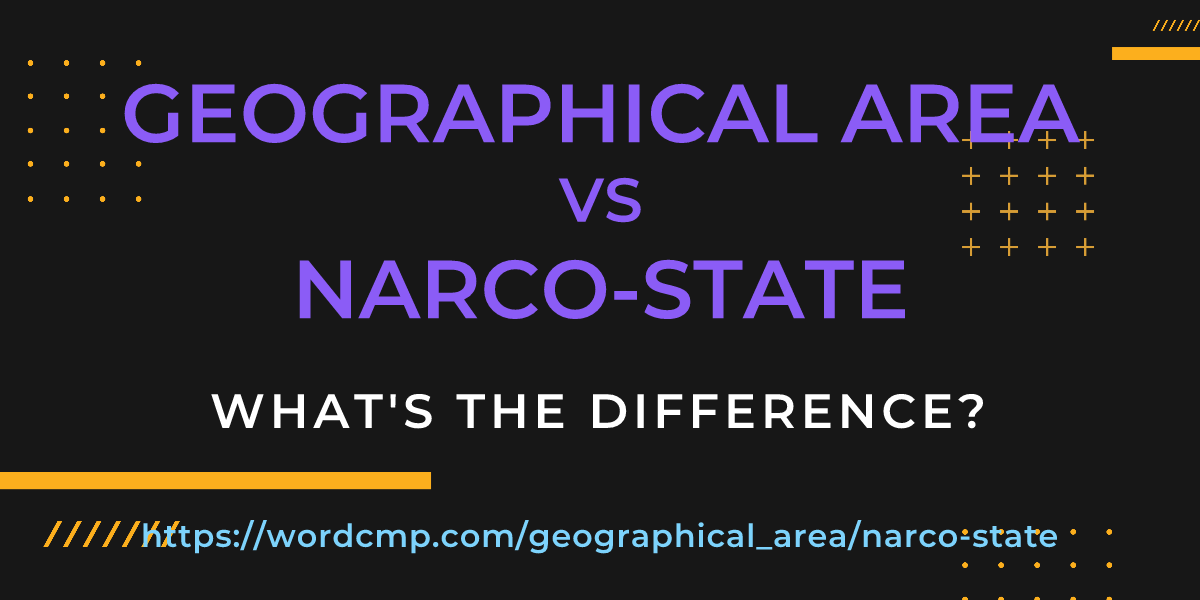 Difference between geographical area and narco-state