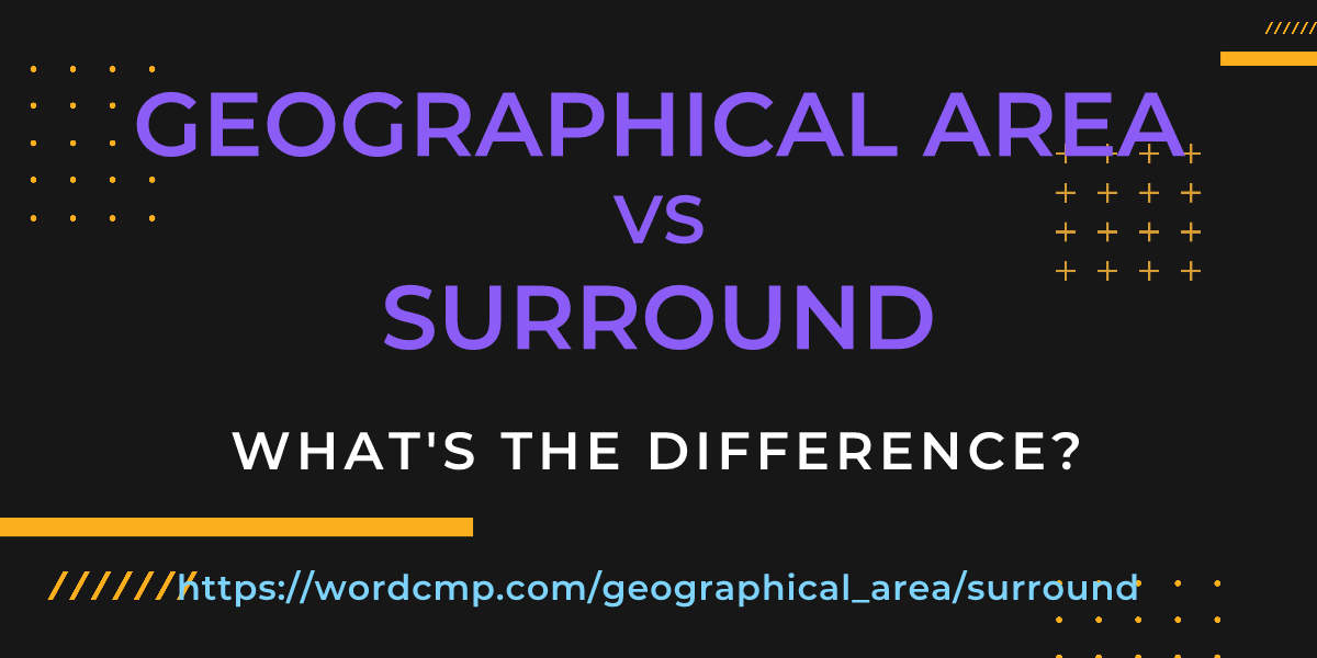 Difference between geographical area and surround