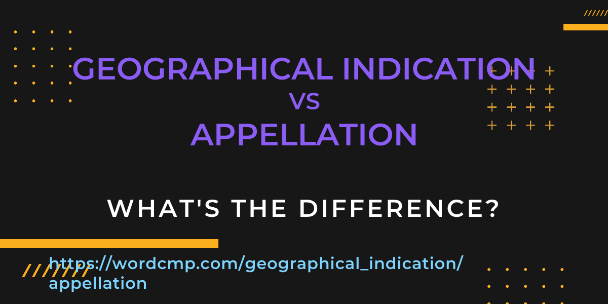 Difference between geographical indication and appellation