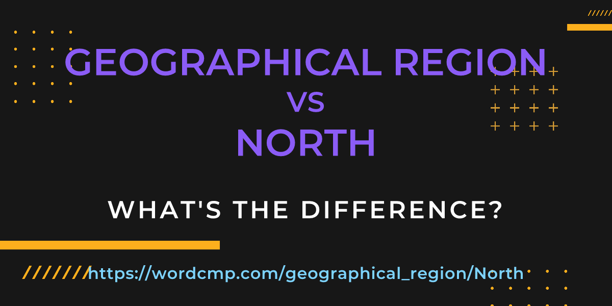 Difference between geographical region and North