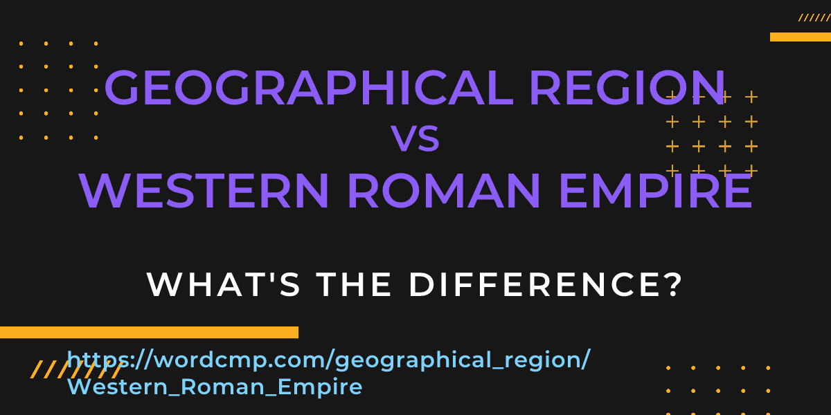 Difference between geographical region and Western Roman Empire