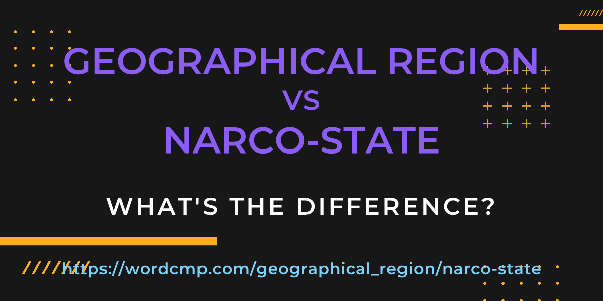 Difference between geographical region and narco-state