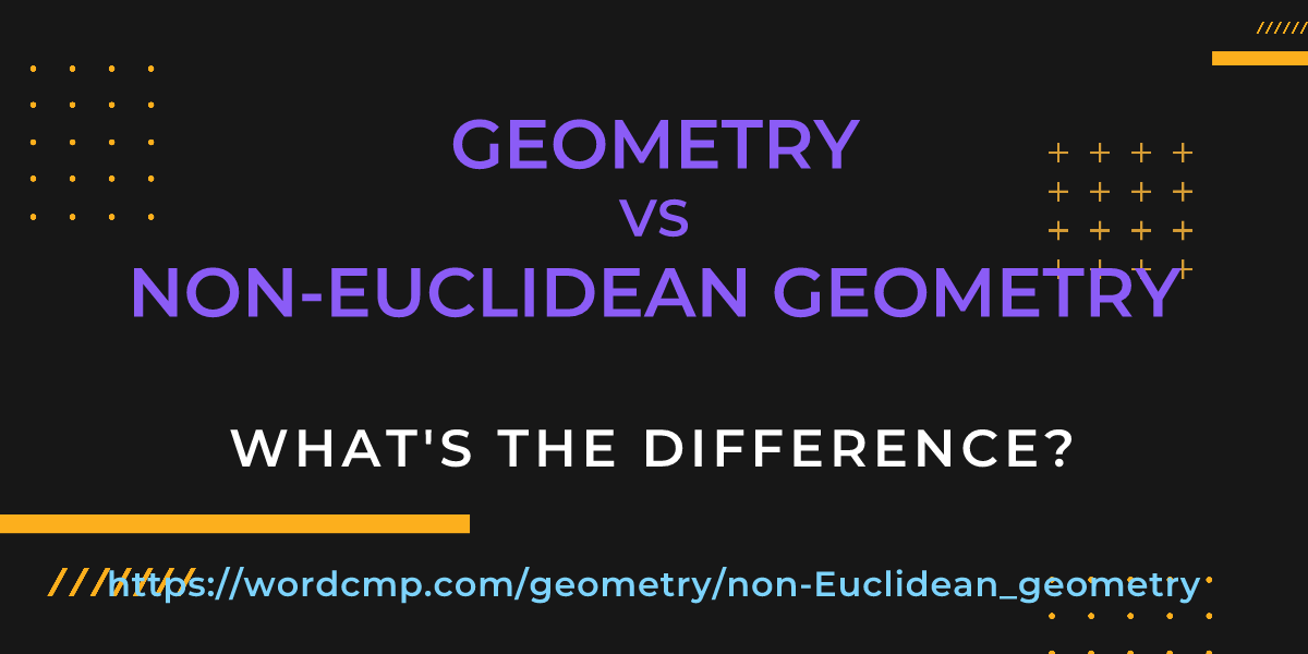 Difference between geometry and non-Euclidean geometry