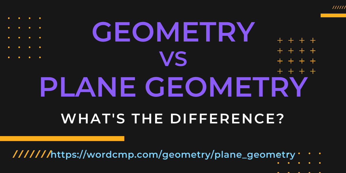 Difference between geometry and plane geometry