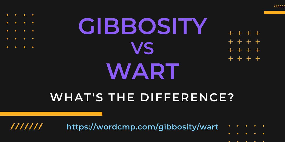 Difference between gibbosity and wart