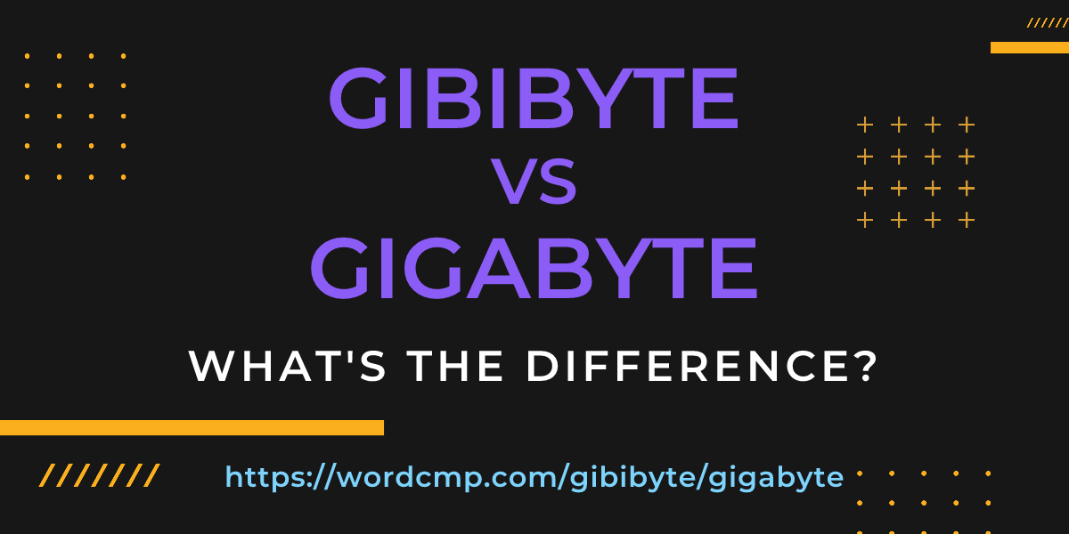 Difference between gibibyte and gigabyte