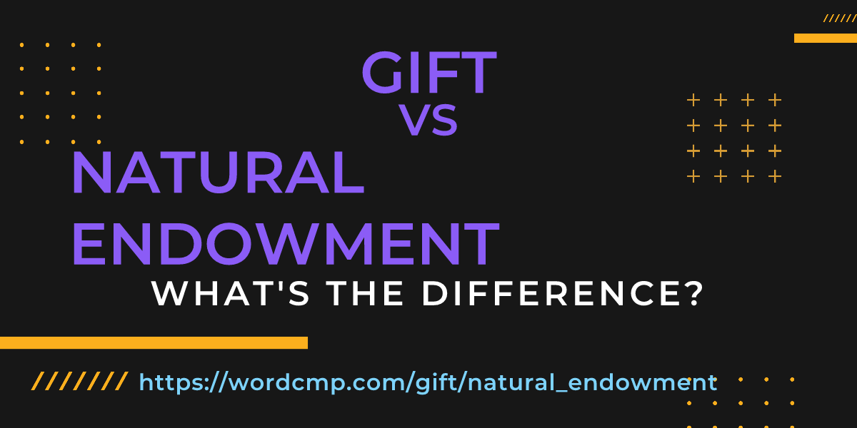 Difference between gift and natural endowment