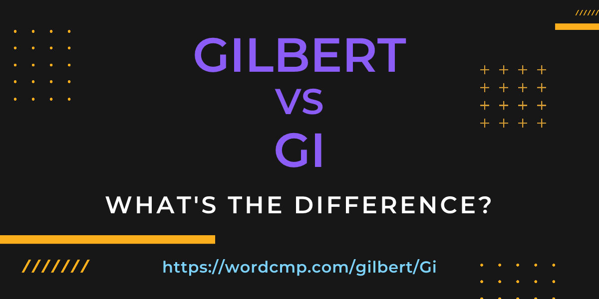 Difference between gilbert and Gi