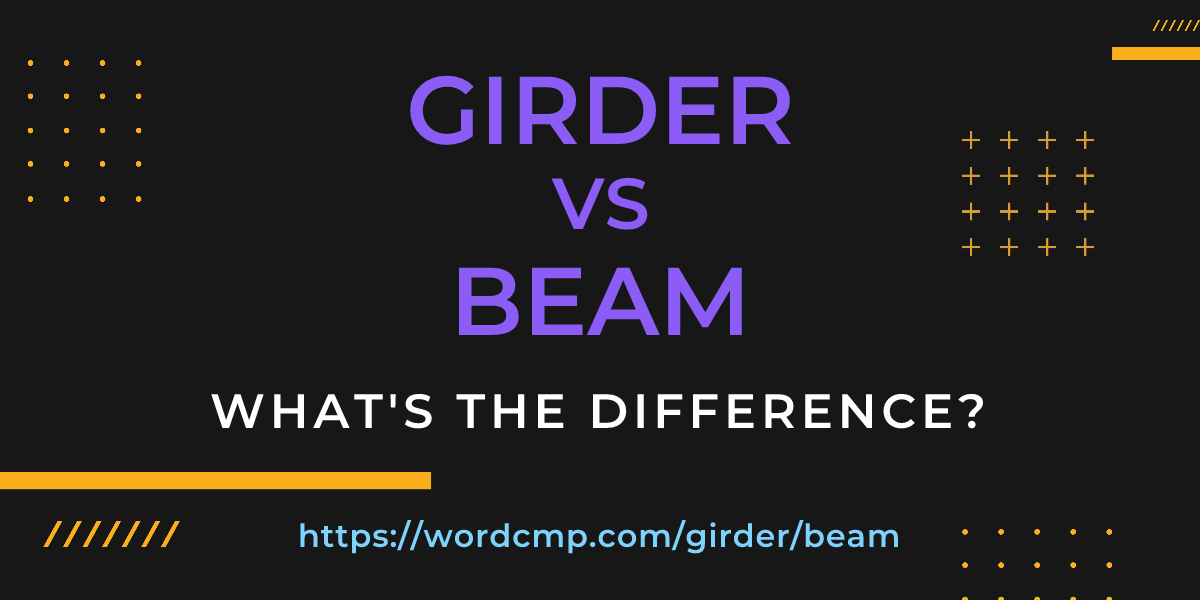 Difference between girder and beam