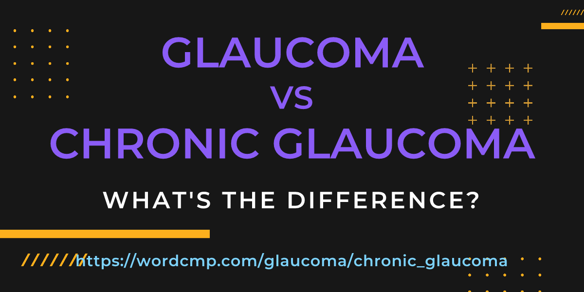Difference between glaucoma and chronic glaucoma