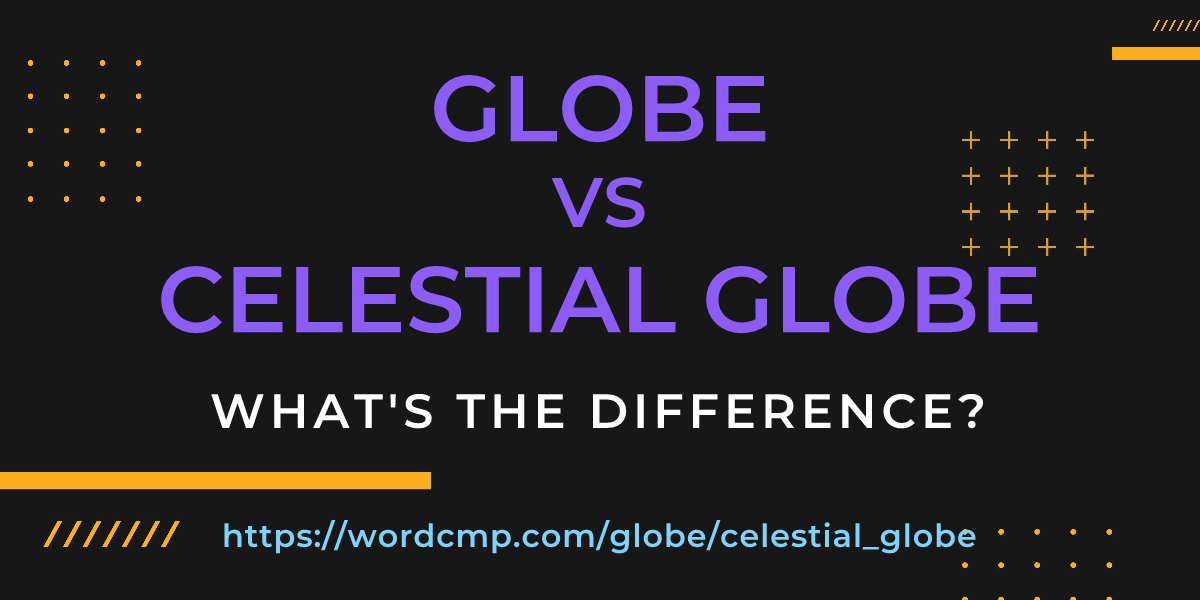 Difference between globe and celestial globe