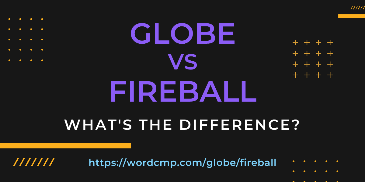 Difference between globe and fireball