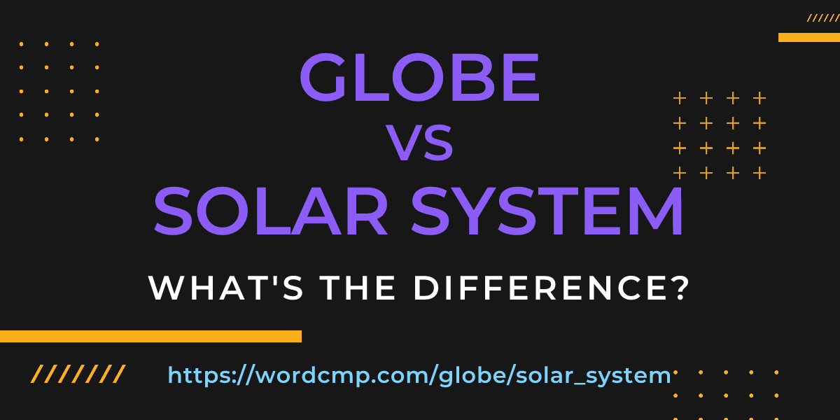 Difference between globe and solar system