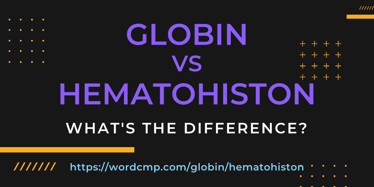 Difference between globin and hematohiston