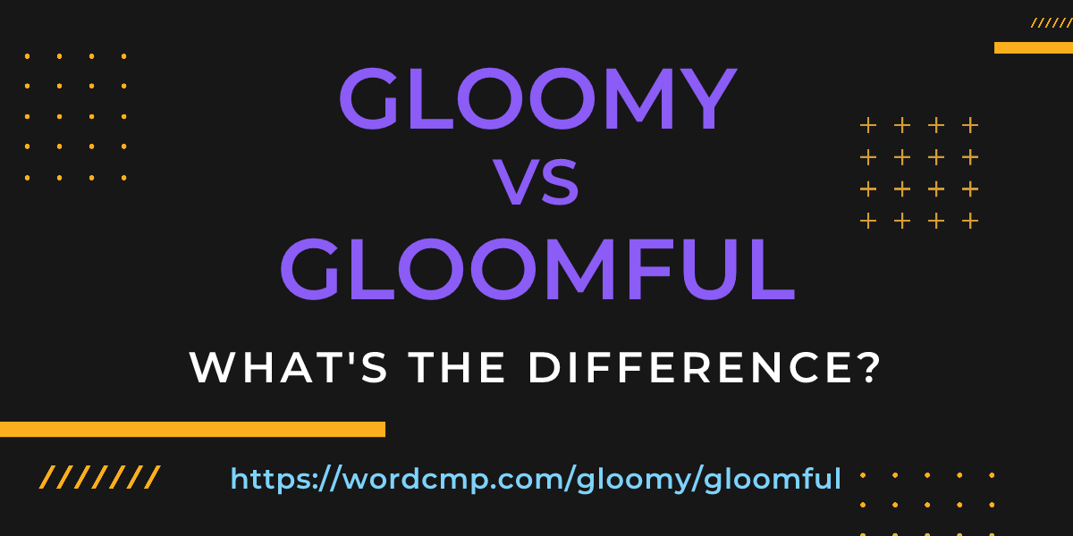 Difference between gloomy and gloomful