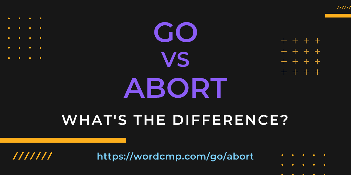 Difference between go and abort