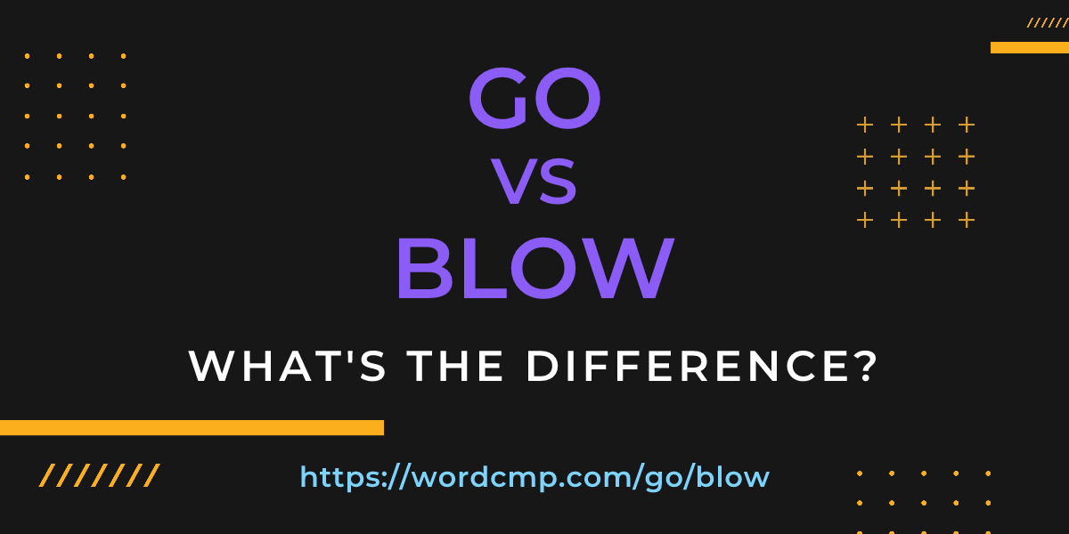 Difference between go and blow