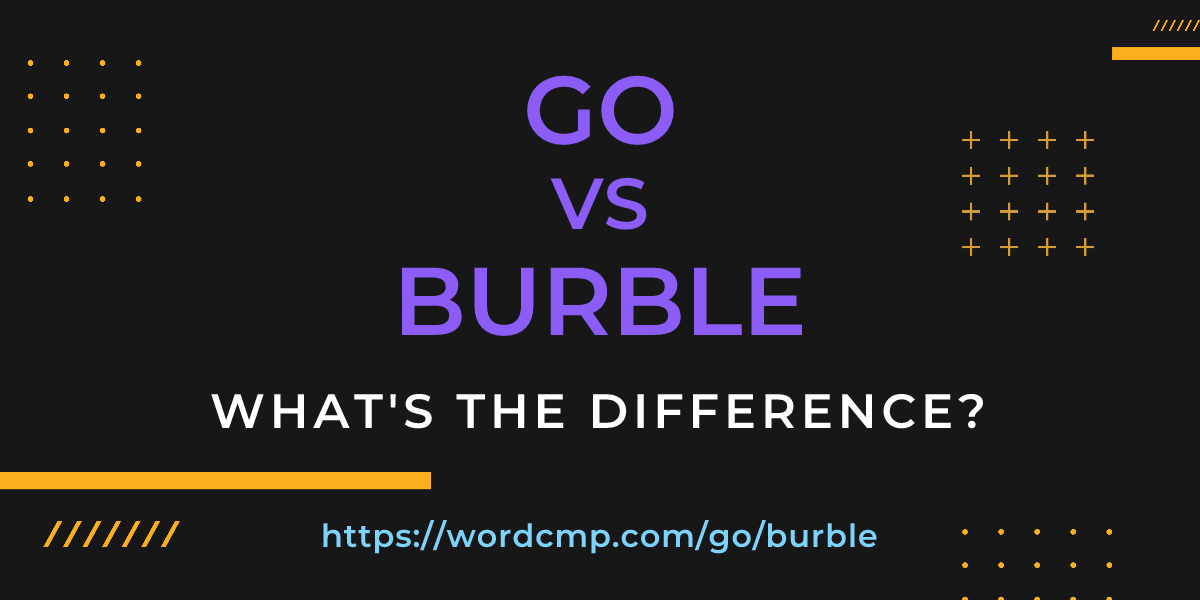 Difference between go and burble