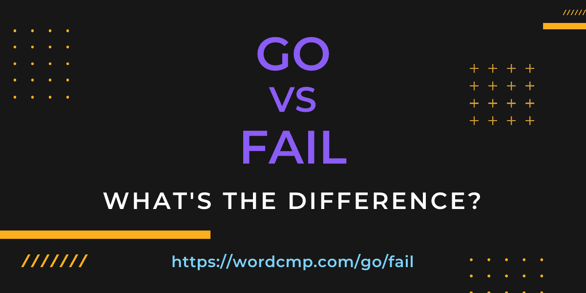Difference between go and fail