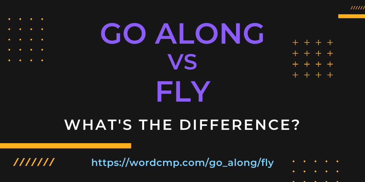 Difference between go along and fly