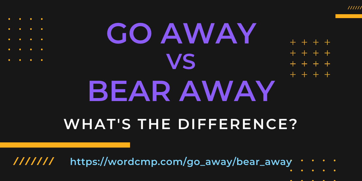 Difference between go away and bear away