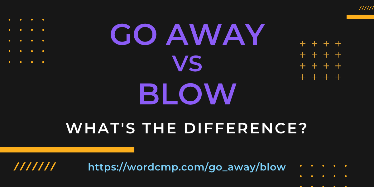 Difference between go away and blow