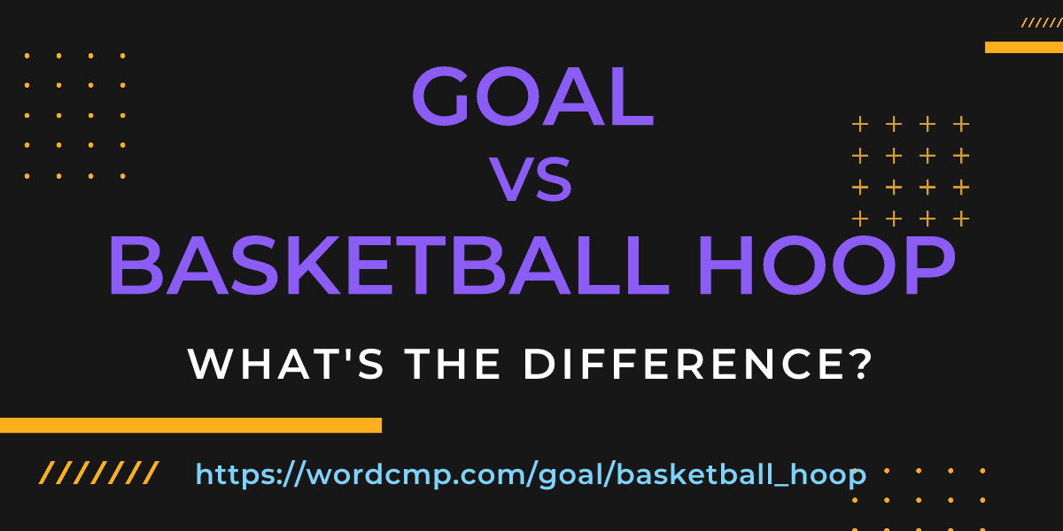 Difference between goal and basketball hoop