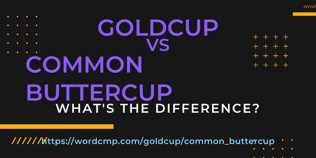 Difference between goldcup and common buttercup