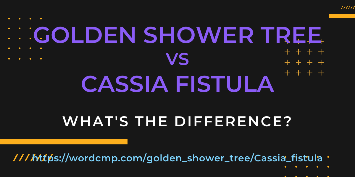 Difference between golden shower tree and Cassia fistula