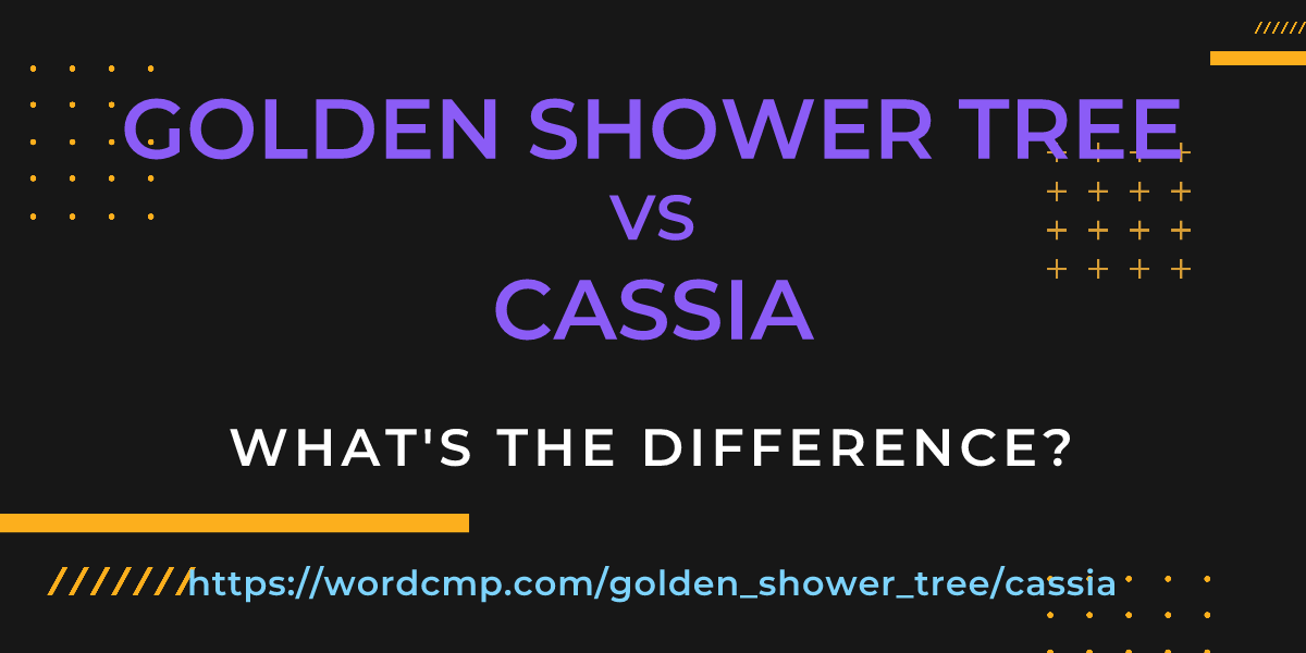 Difference between golden shower tree and cassia