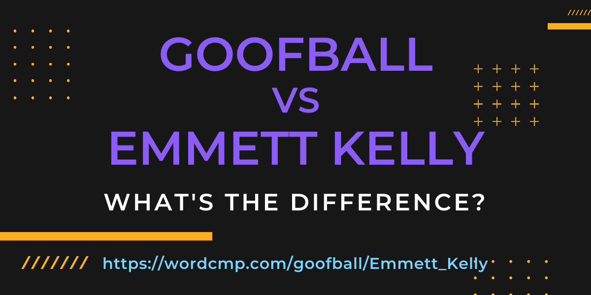 Difference between goofball and Emmett Kelly