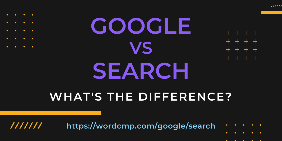 Difference between google and search
