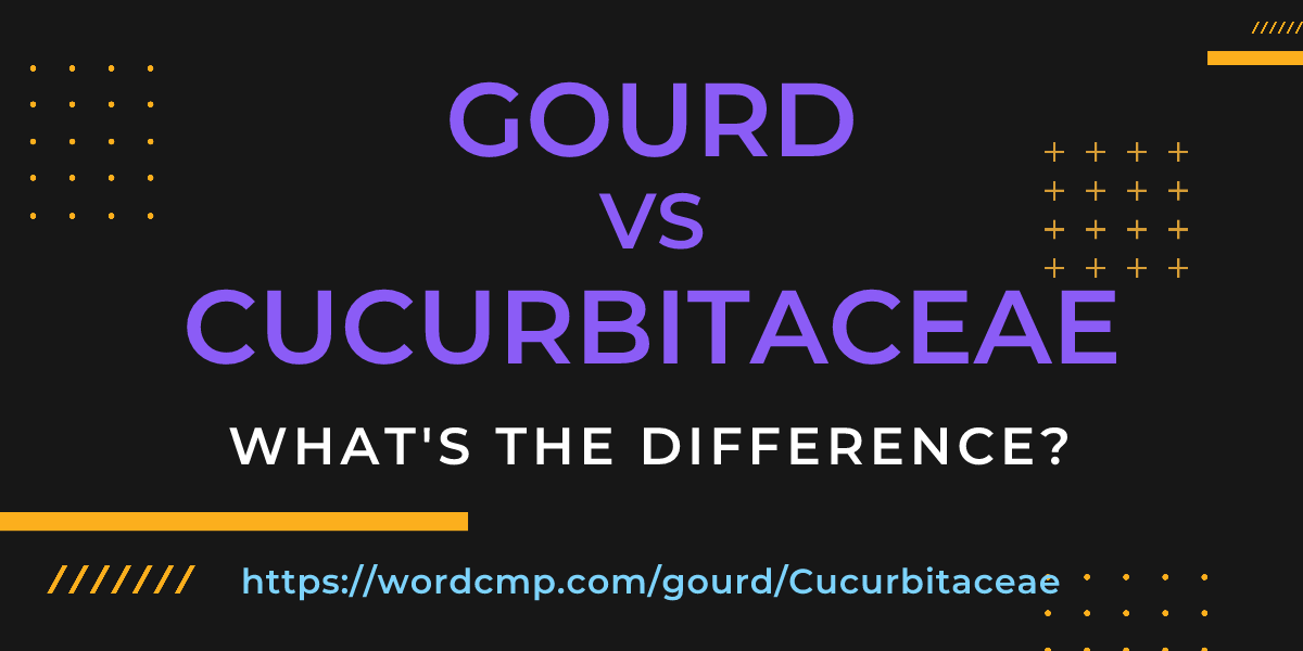 Difference between gourd and Cucurbitaceae