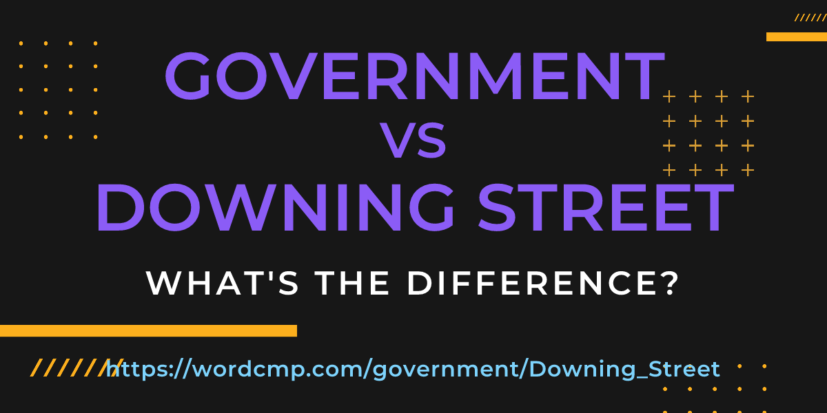 Difference between government and Downing Street