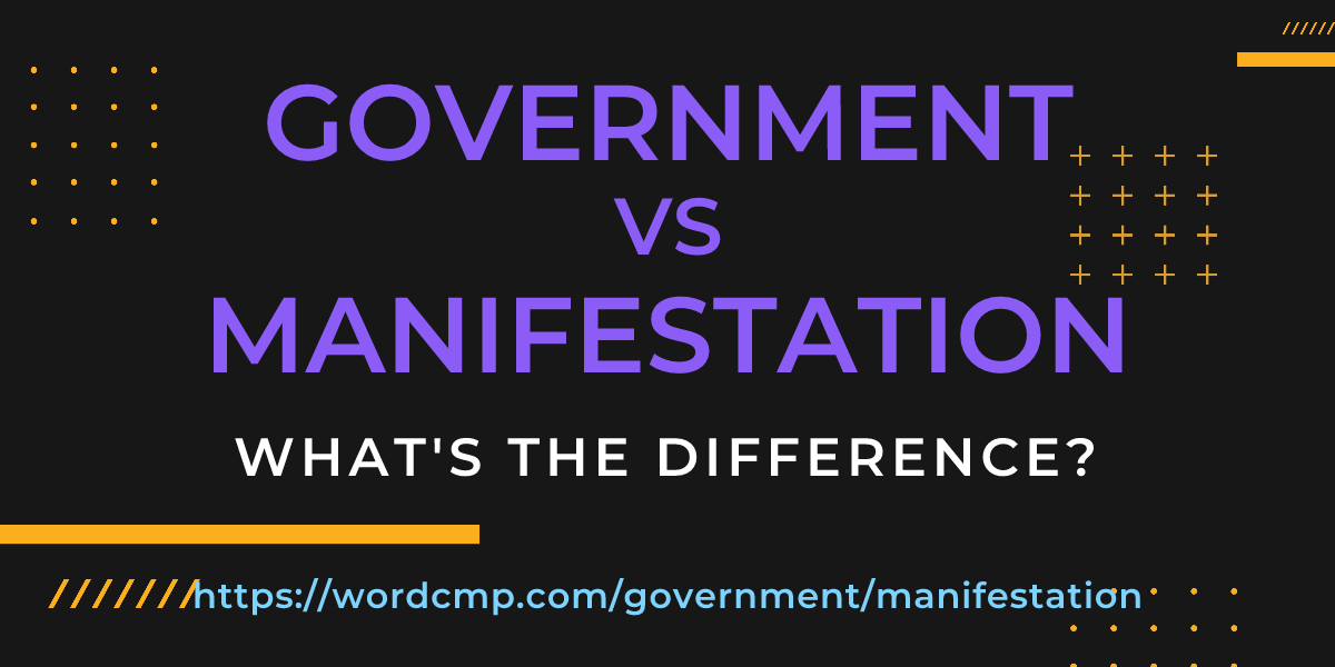 Difference between government and manifestation
