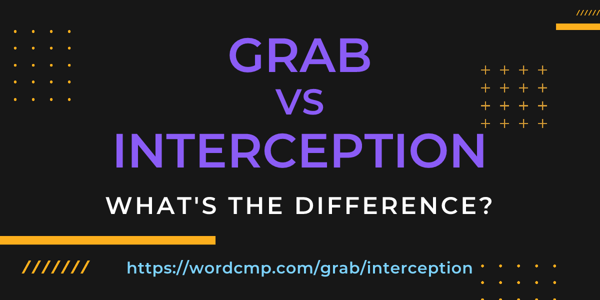 Difference between grab and interception