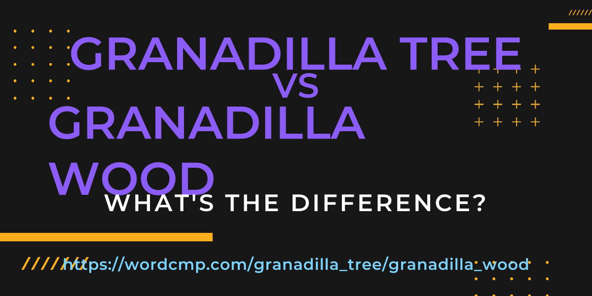 Difference between granadilla tree and granadilla wood