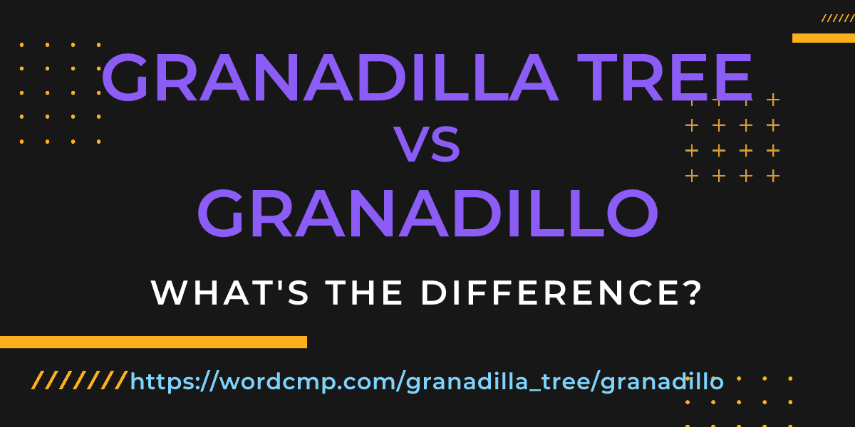 Difference between granadilla tree and granadillo