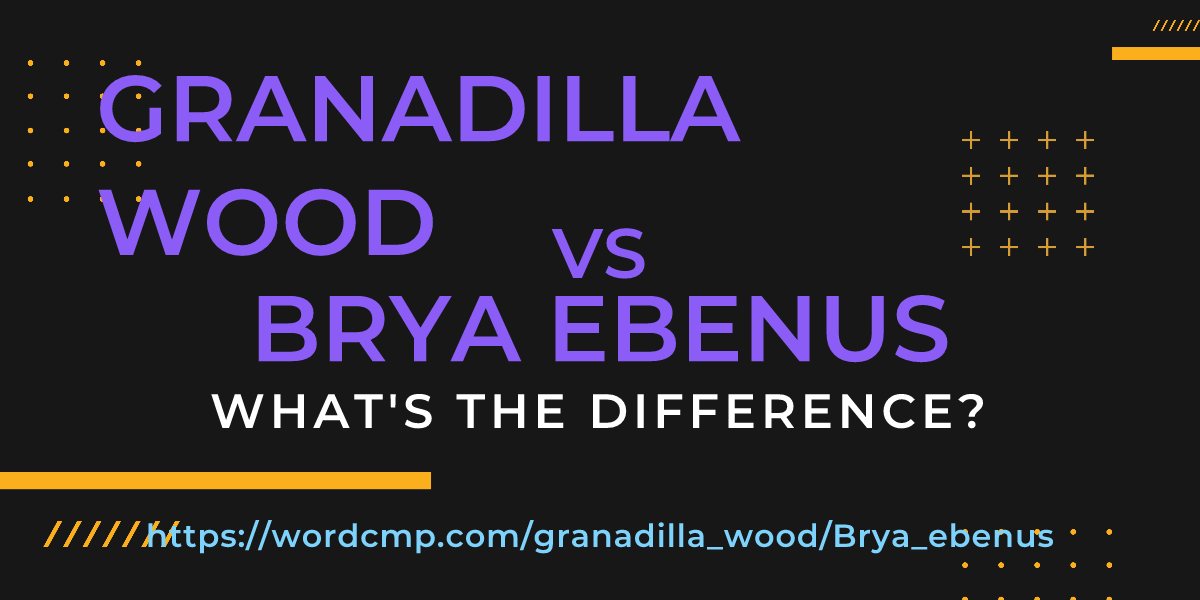 Difference between granadilla wood and Brya ebenus