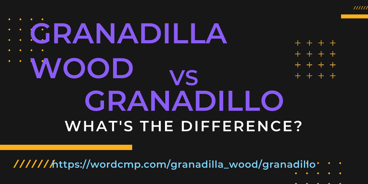 Difference between granadilla wood and granadillo
