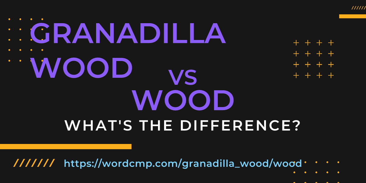 Difference between granadilla wood and wood