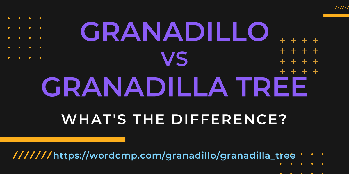 Difference between granadillo and granadilla tree