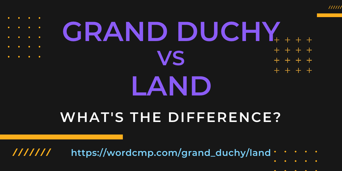Difference between grand duchy and land